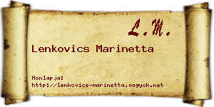 Lenkovics Marinetta névjegykártya